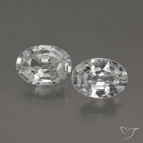 2.18ctw Natural Branco Zircão, oval, VS