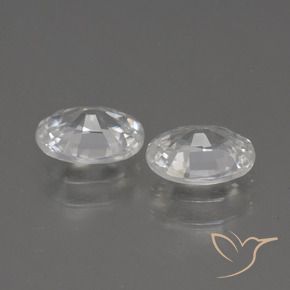 Pedras preciosas de Zircão Branco natural de 2.18 ct, oval, VS