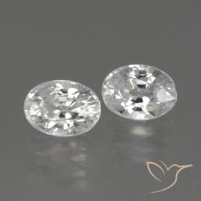 Pedras preciosas de Zircão Branco natural de 2.94 ct, oval, VVS-VS