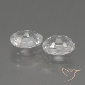 Pedras preciosas de Zircão branco quente natural de 2.69 ct, oval, VVS-VS