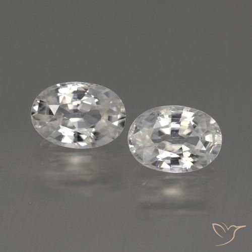 2.16ctw Natural branco quente Zircão, oval, VS