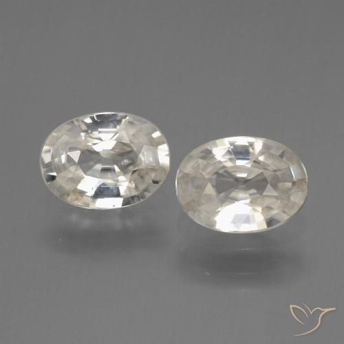 2.07ctw Natural branco quente Zircão, oval, VS