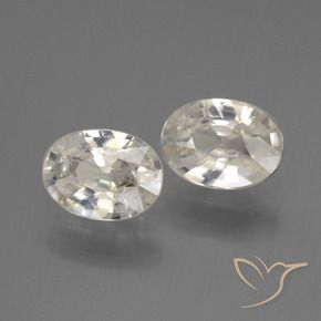 Pedras preciosas de Zircão branco quente natural de 2.07 ct, oval, VS