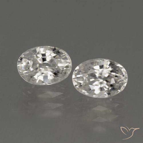 2.64ctw Natural branco quente Zircão, oval, VS
