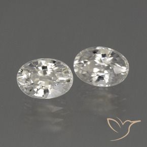 Pedras preciosas de Zircão branco quente natural de 2.64 ct, oval, VS