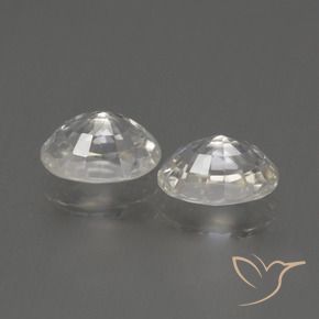 Pedras preciosas de Zircão branco quente natural de 2.64 ct, oval, VS