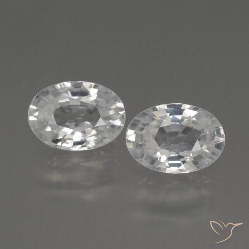 2.53ctw Natural Branco Zircão, oval, VS