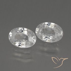 Pedras preciosas de Zircão Branco natural de 2.53 ct, oval, VS