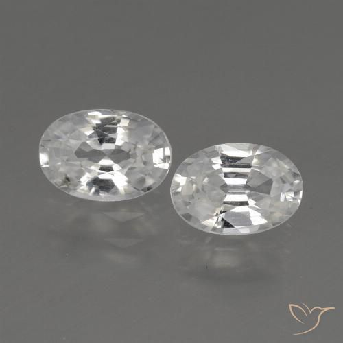 2.27ctw Natural Branco Zircão, oval, VS