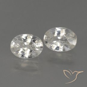 Pedras preciosas de Zircão branco quente natural de 2.32 ct, oval, VVS-VS