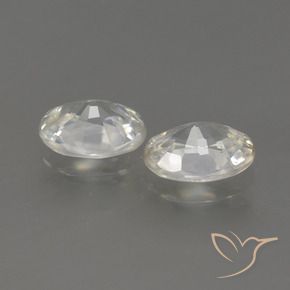 Pedras preciosas de Zircão branco quente natural de 2.32 ct, oval, VVS-VS