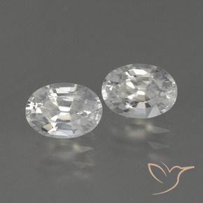 Pedras preciosas de Zircão Branco natural de 2.40 ct, oval, VS