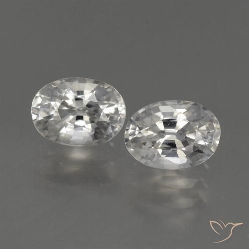 2.50ctw Natural branco quente Zircão, oval, VVS-VS