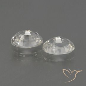 Pedras preciosas de Zircão branco quente natural de 2.50 ct, oval, VVS-VS