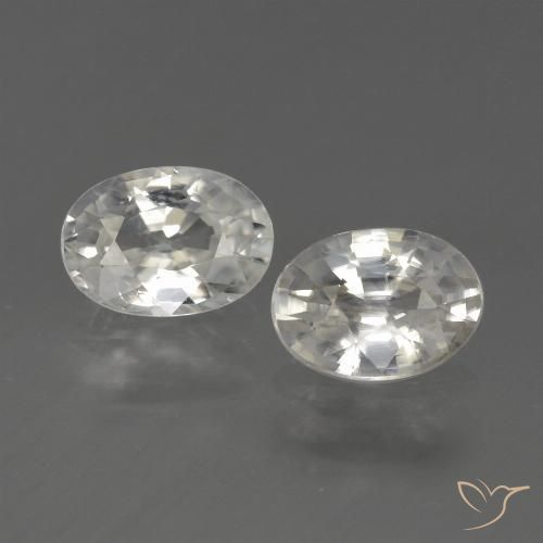 2.44ctw Natural branco quente Zircão, oval, VS