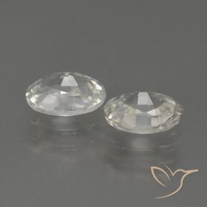Pedras preciosas de Zircão branco quente natural de 2.44 ct, oval, VS