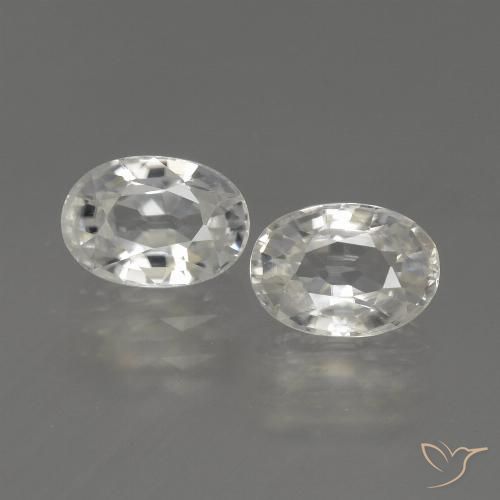 2.49ctw Natural branco quente Zircão, oval, VS