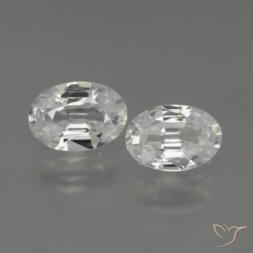 2.07ctw Natural branco quente Zircão, oval, VVS-VS
