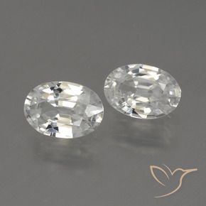 Pedras preciosas de Zircão branco quente natural de 2.07 ct, oval, VVS-VS