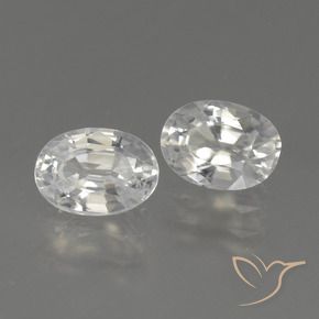 Pedras preciosas de Zircão branco quente natural de 2.56 ct, oval, VVS-VS