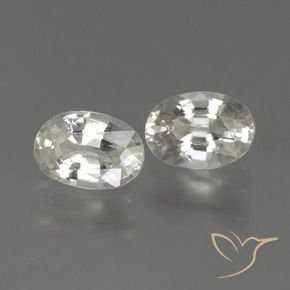 Pedras preciosas de Zircão branco quente natural de 2.36 ct, oval, VS