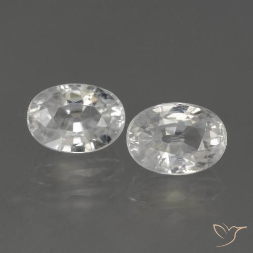 3.20ctw Natural branco quente Zircão, oval, VS