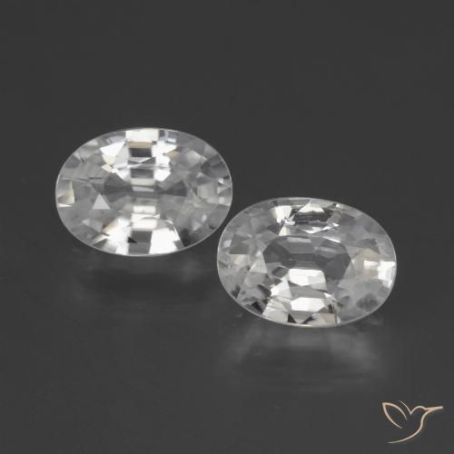 2.38ctw Natural Branco Zircão, oval, VVS