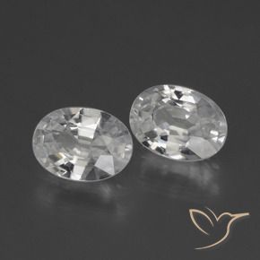 Pedras preciosas de Zircão Branco natural de 2.38 ct, oval, VVS