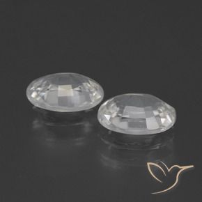 Pedras preciosas de Zircão Branco natural de 2.38 ct, oval, VVS