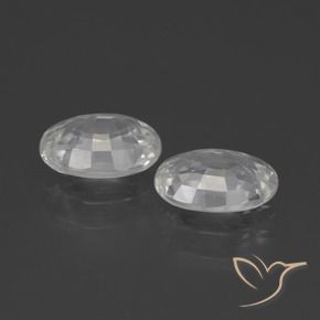 Pedras preciosas de Zircão Branco natural de 2.27 ct, oval, VVS