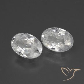 Pedras preciosas de Zircão Branco natural de 2.39 ct, oval, VVS