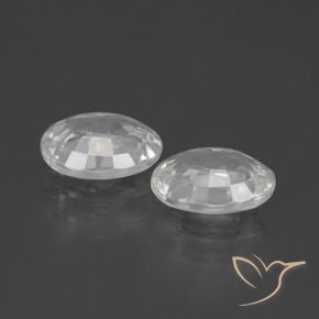 Pedras preciosas de Zircão Branco natural de 2.39 ct, oval, VVS