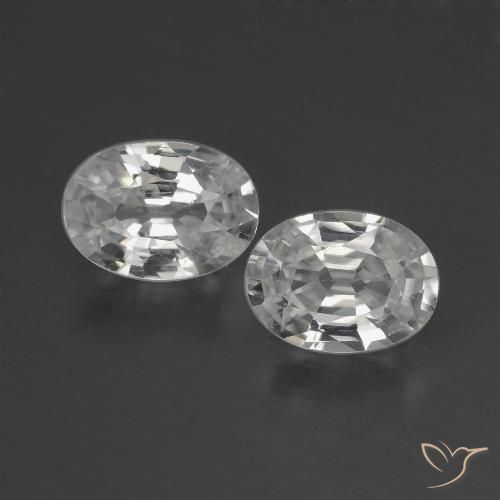 2.09ctw Natural branco quente Zircão, oval, VS