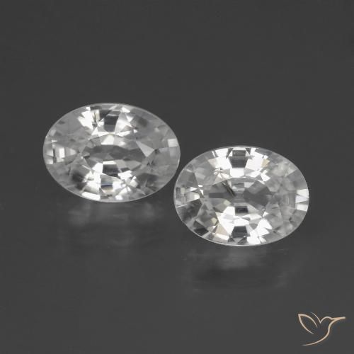 2.26ctw Natural Branco Zircão, oval, VS