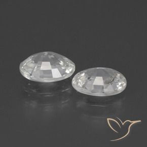 Pedras preciosas de Zircão Branco natural de 2.26 ct, oval, VS
