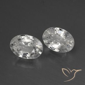 Pedras preciosas de Zircão Branco natural de 2.25 ct, oval, VVS-VS