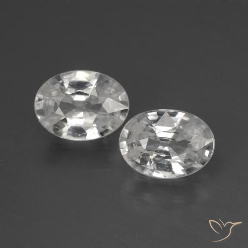 2.24ctw Natural Branco Zircão, oval, VVS