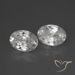 Pedras preciosas de Zircão Branco natural de 2.39 ct, oval, VS