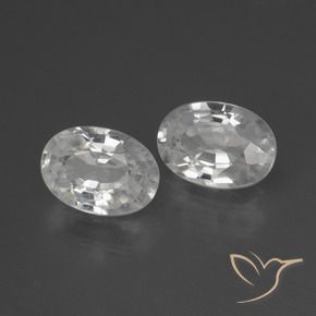 Pedras preciosas de Zircão Branco natural de 2.10 ct, oval, VS