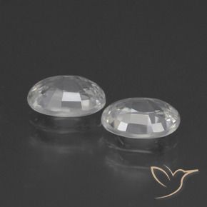 Pedras preciosas de Zircão Branco natural de 2.39 ct, oval, VVS-VS