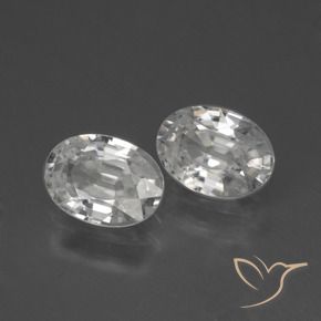 Pedras preciosas de Zircão branco quente natural de 2.35 ct, oval, VVS