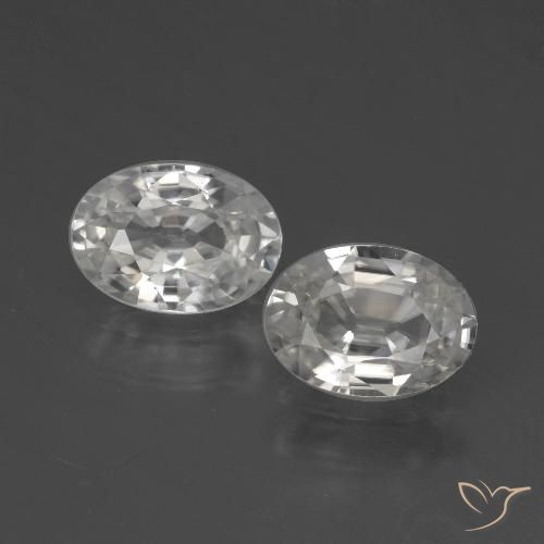 2.27ctw Natural branco quente Zircão, oval, VVS-VS