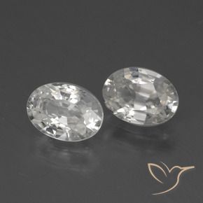 Pedras preciosas de Zircão branco quente natural de 2.27 ct, oval, VVS-VS