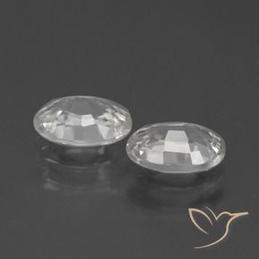 Pedras preciosas de Zircão branco quente natural de 2.27 ct, oval, VVS-VS