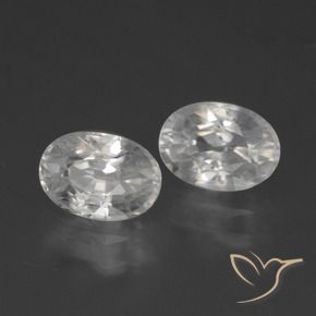Pedras preciosas de Zircão Branco natural de 2.66 ct, oval, VS
