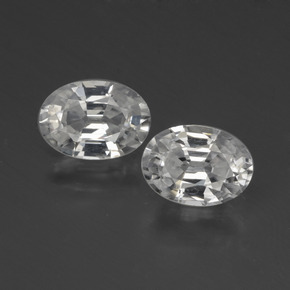 Pedras preciosas de zircão branco natural de 2,27 ct, corte oval, VS