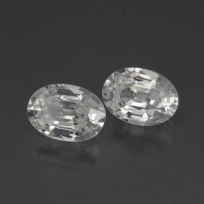 Pedras preciosas de zircão branco natural de 2,27 ct, corte oval, VS