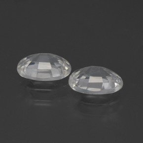 Pedras preciosas de zircão branco natural de 2,27 ct, corte oval, VS