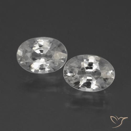 2.37ctw Natural branco quente Zircão, oval, VVS