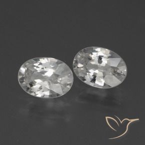 Pedras preciosas de Zircão branco quente natural de 2.37 ct, oval, VVS